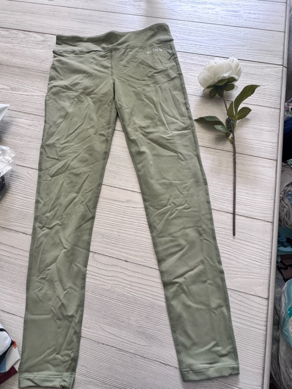 Baleaf Sage Green High-Waist Leggings